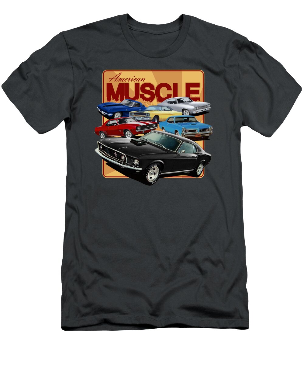 American Muscle Cars Together Paul Kuras T-Shirt