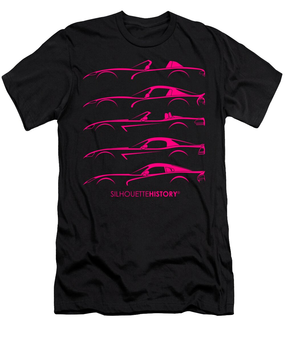 American Pink Snakes Silhouettehistory Gabor Vida T-Shirt