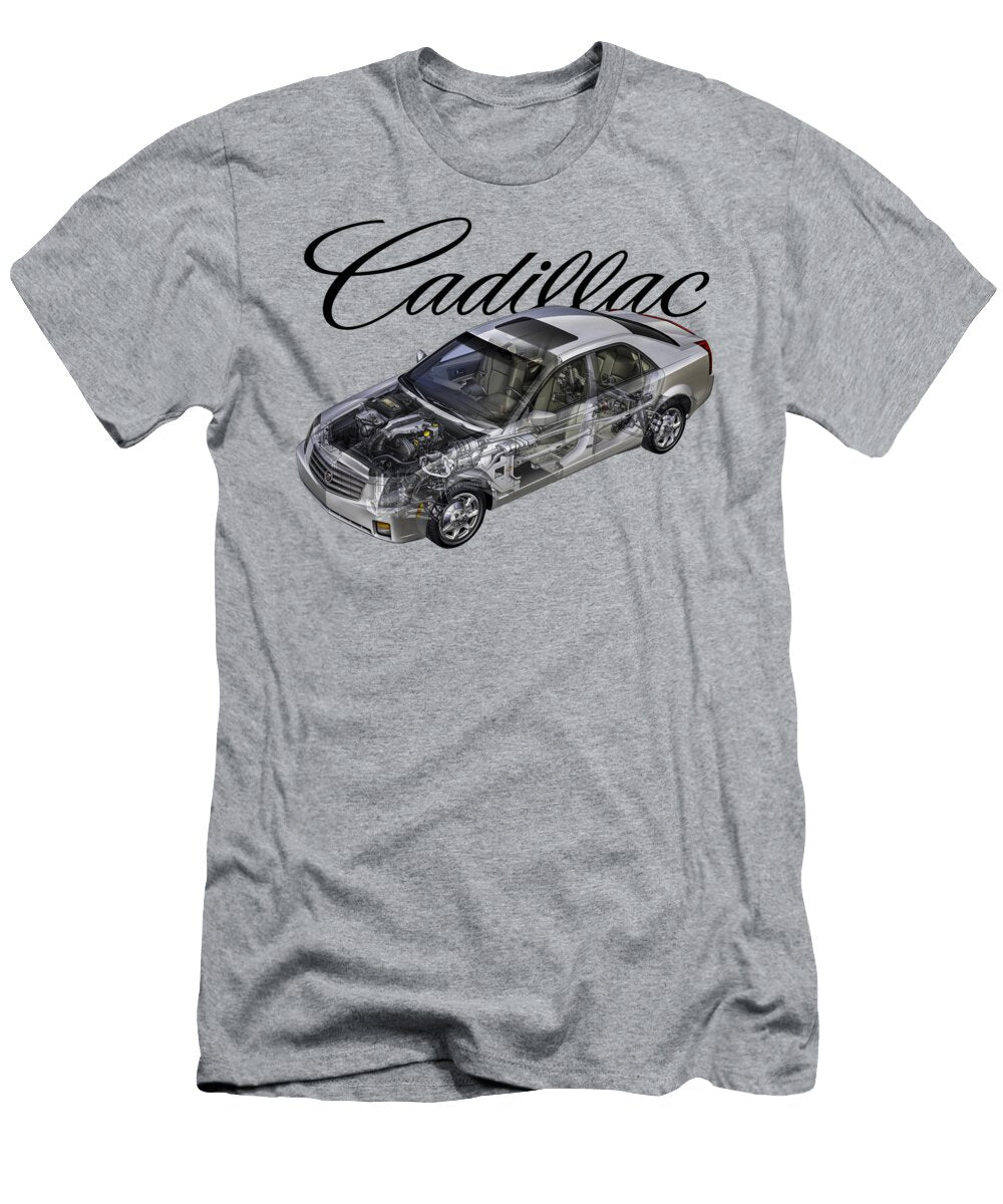 American Sport Luxury 4 Door Sedan Cadillac Cts Cutaway Automotive Art Vladyslav Shapovalenko T-Shirt