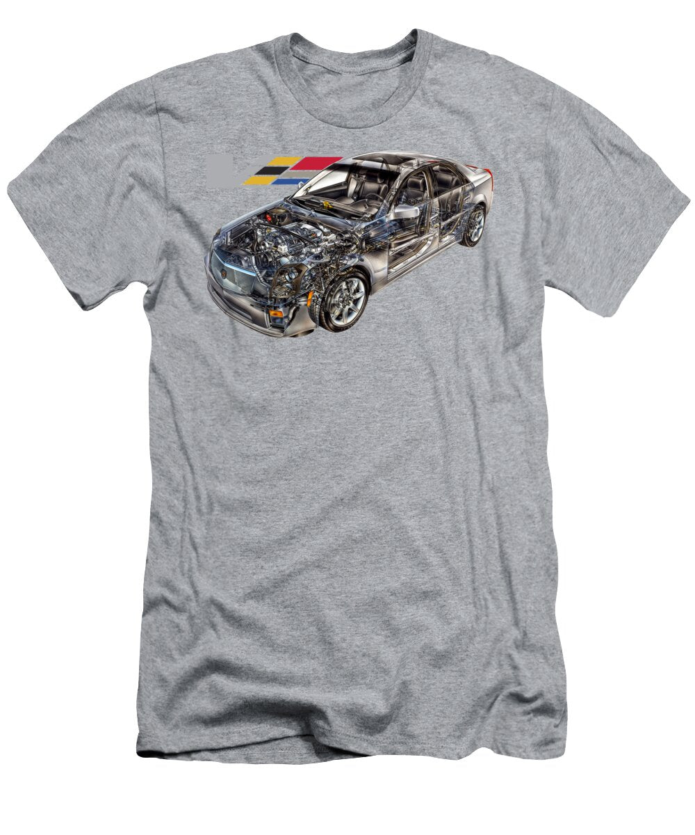 American Sport Luxury 4 Door Sedan Cadillac Cts V Cutaway Automotive Art Vladyslav Shapovalenko T-Shirt