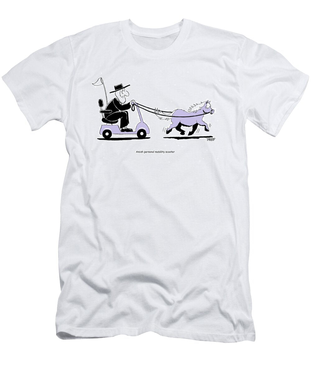 Amish Personal Mobility Scooter David Beningfield T-Shirt