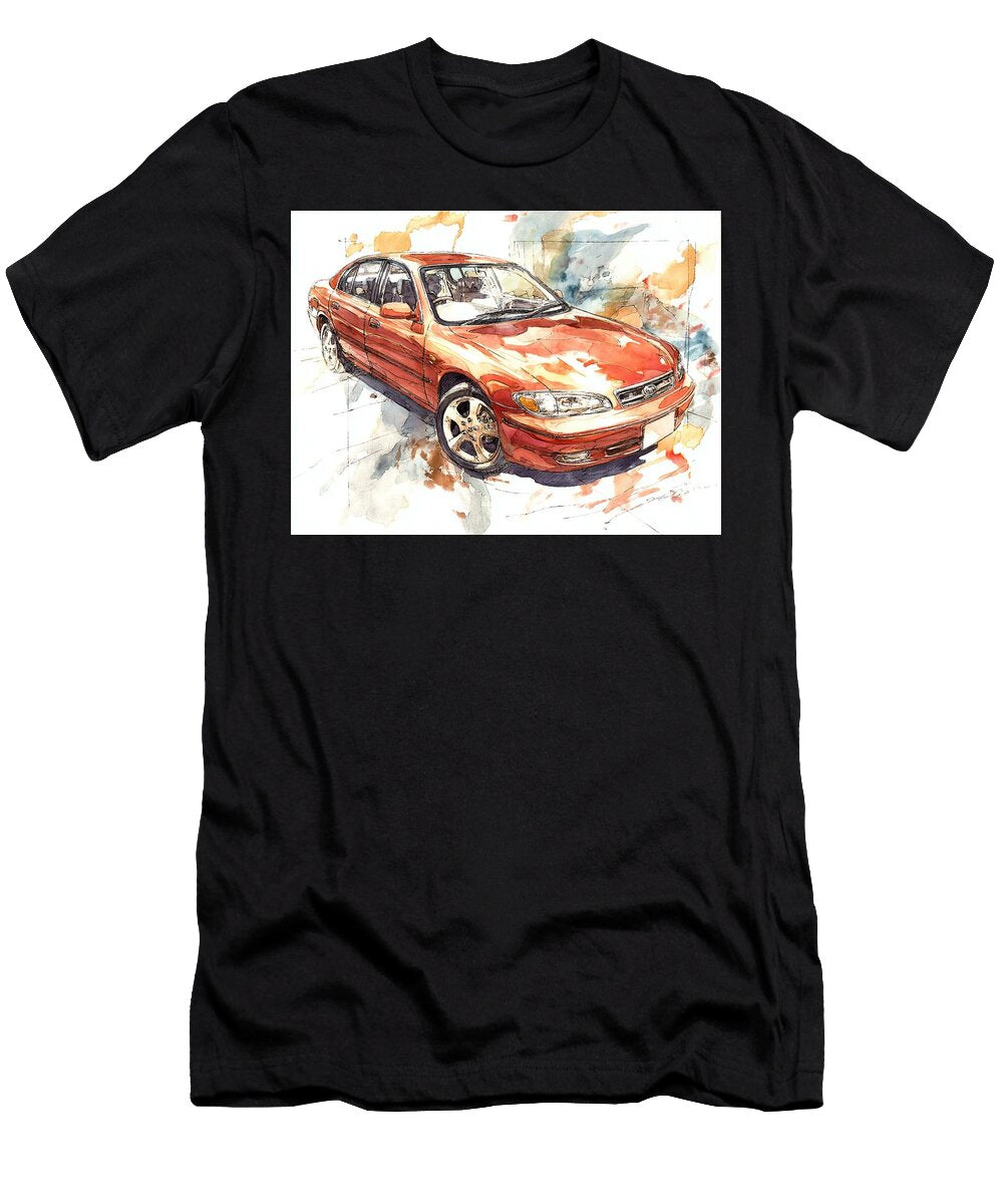 Artistic Vehicle Infiniti I30 2000 Sedan Watercolor Car Watercolor Car Drawing Hollie Love T-Shirt