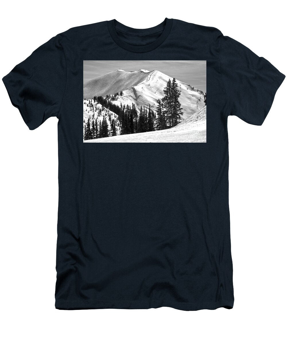Aspen Highlands Peak Black and White Adam Jewell T-Shirt