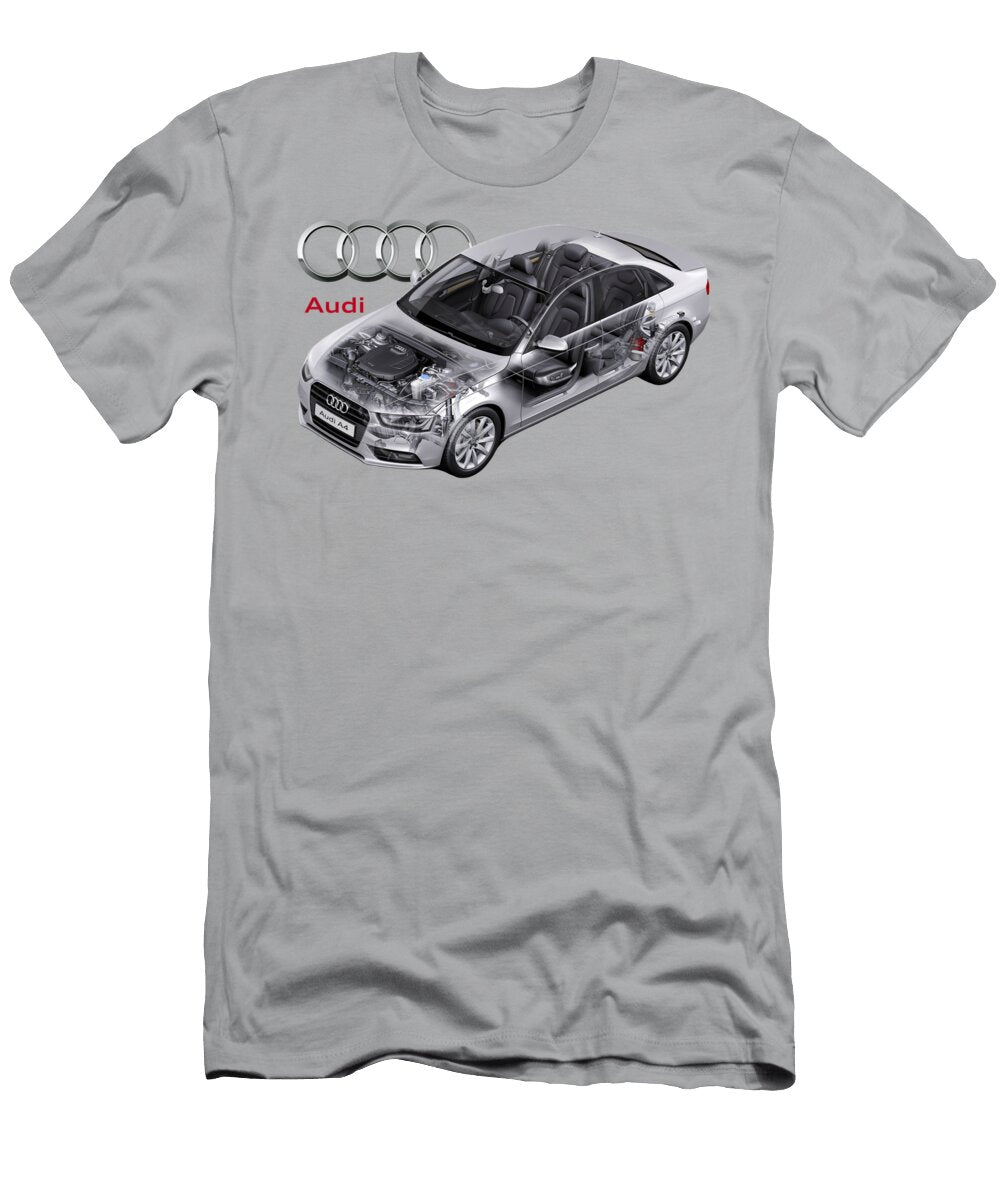 Audi A4 20t Sedan Cutaway Automotive Art Vladislav Shapovalenko T-Shirt