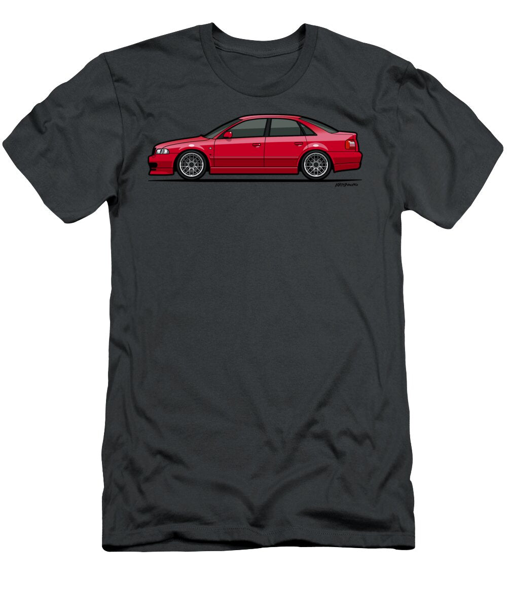Audi A4 Quattro B5 Type 8d Sedan Laser Red Monkey Crisis on Mars T-Shirt