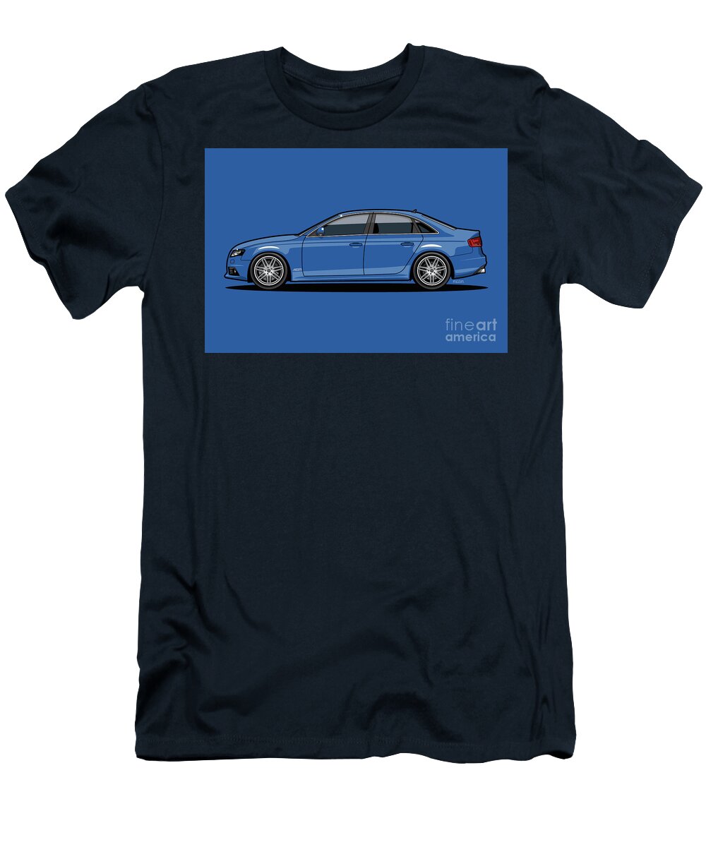 Audi A4 S4 Sedan Sprint Blue Pearl Monkey Crisis on Mars T-Shirt