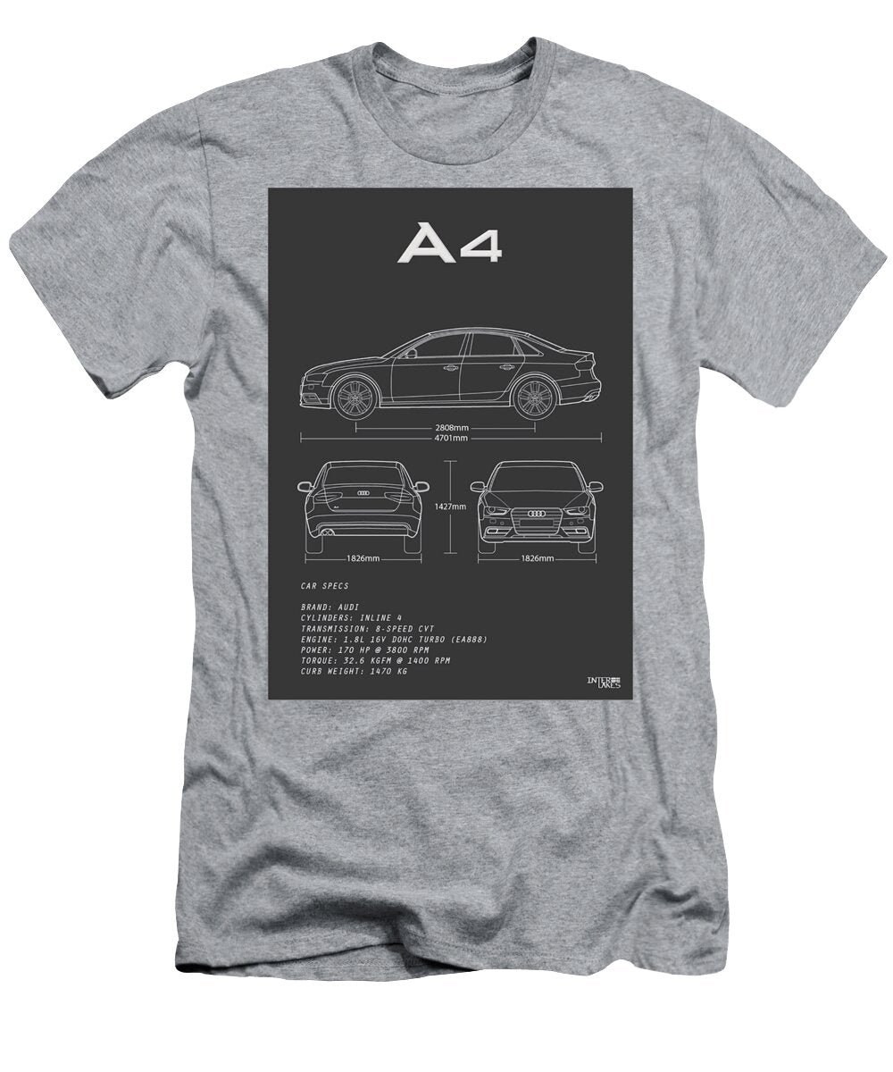 Audi A4 Sedan Blueprint Interlakes Interlakes T-Shirt