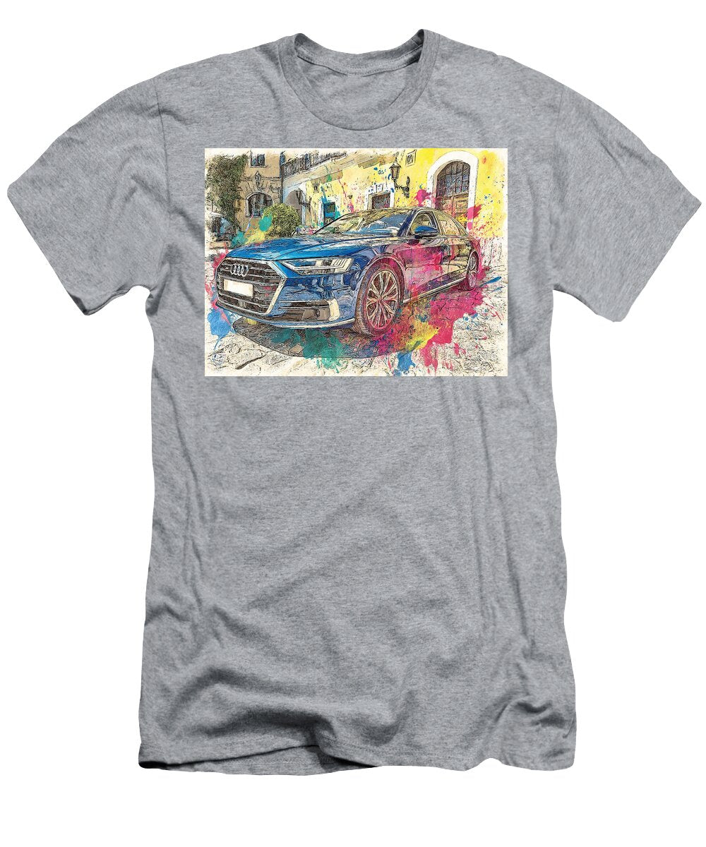 Audi A8 2023 Sedan Colorful Car Urban Art Vibrant City Car Art Hollie Love T-Shirt