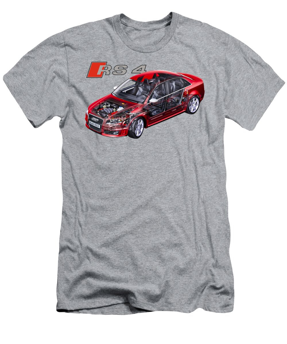 Audi Rs4 Sedan Cutaway Automotive Art Vladislav Shapovalenko T-Shirt