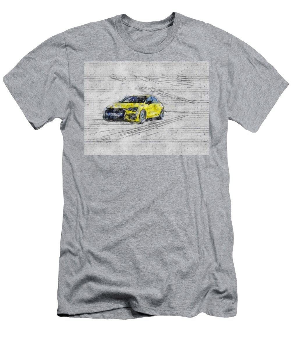Audi S3 2021 Yellow Hatchback Exterior New German Cars Ashtyn Treutel T-Shirt