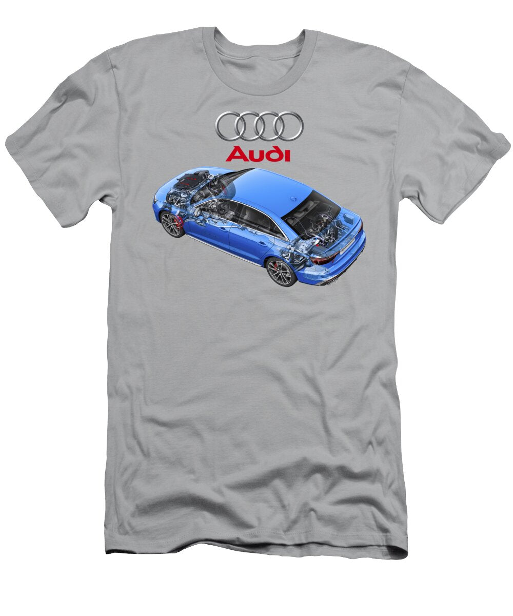 Audi S4 Tdi Sedan Cutaway Automotive Art Vladislav Shapovalenko T-Shirt