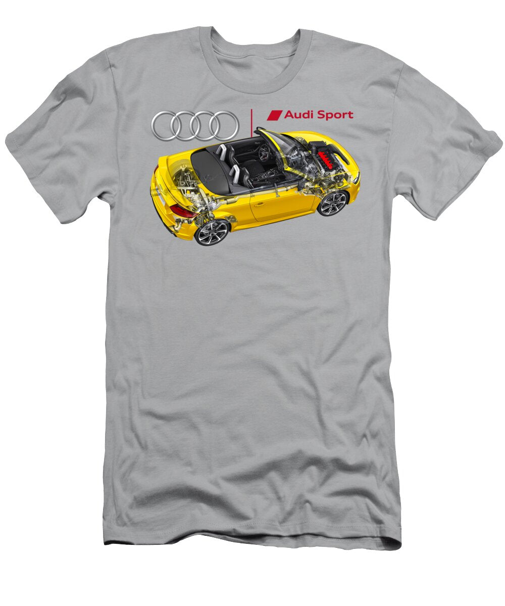 Audi Tt Rs Roadster Quattro Cutaway Automotive Art Vladyslav Shapovalenko T-Shirt