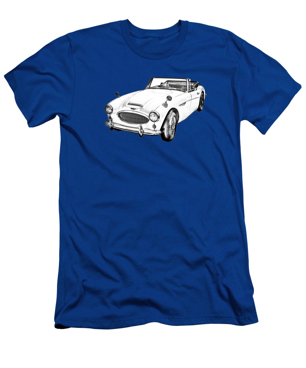 Austin Healey 300 Sports Car Drawing Keith Webber Jr T-Shirt