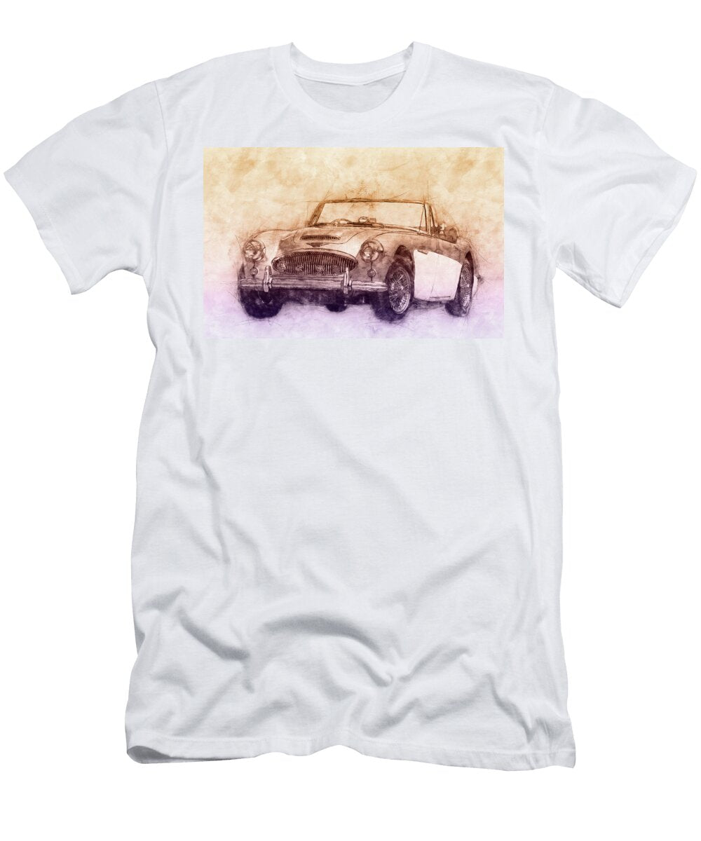 Austin Healey 3000 2 British Sports Car 1959 Automotive Art Car Posters Studio Grafiikka T-Shirt