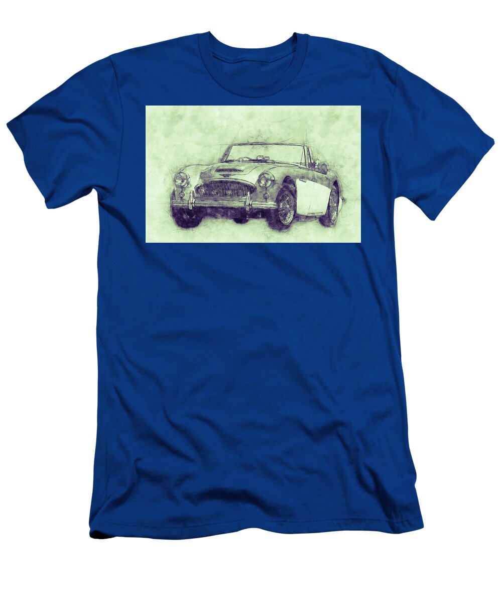 Austin Healey 3000 3 British Sports Car 1959 Automotive Art Car Posters Studio Grafiikka T-Shirt