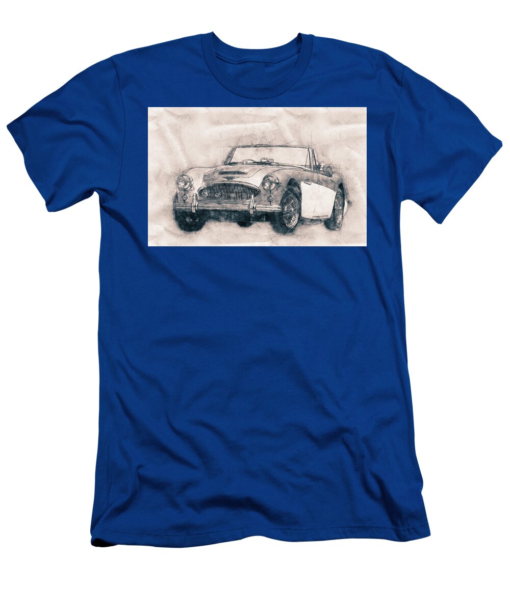 Austin Healey 3000 British Sports Car 1959 Automotive Art Car Posters Studio Grafiikka T-Shirt