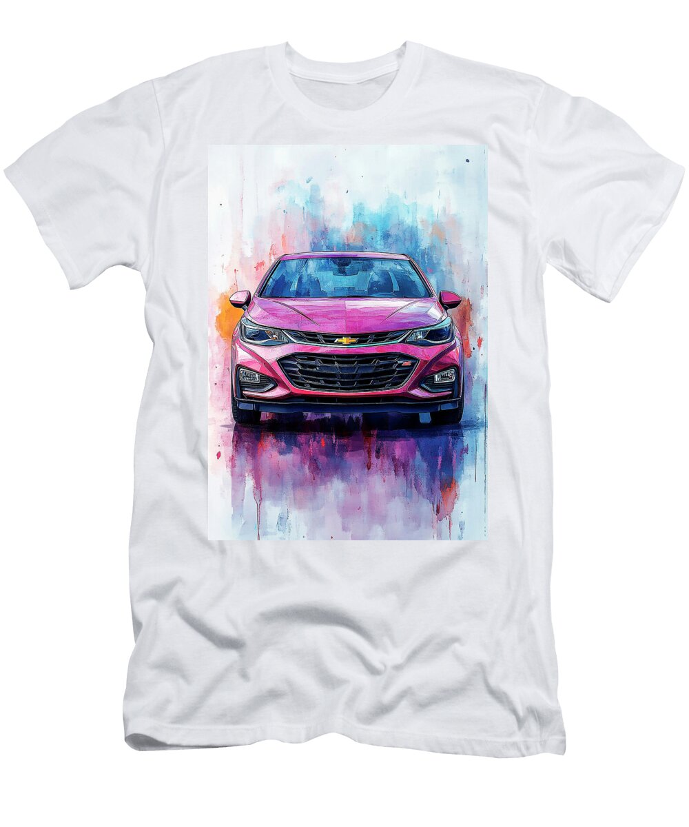Auto Color Art Chevrolet Cruze Hatchback Car Kari Goldfalse T-Shirt