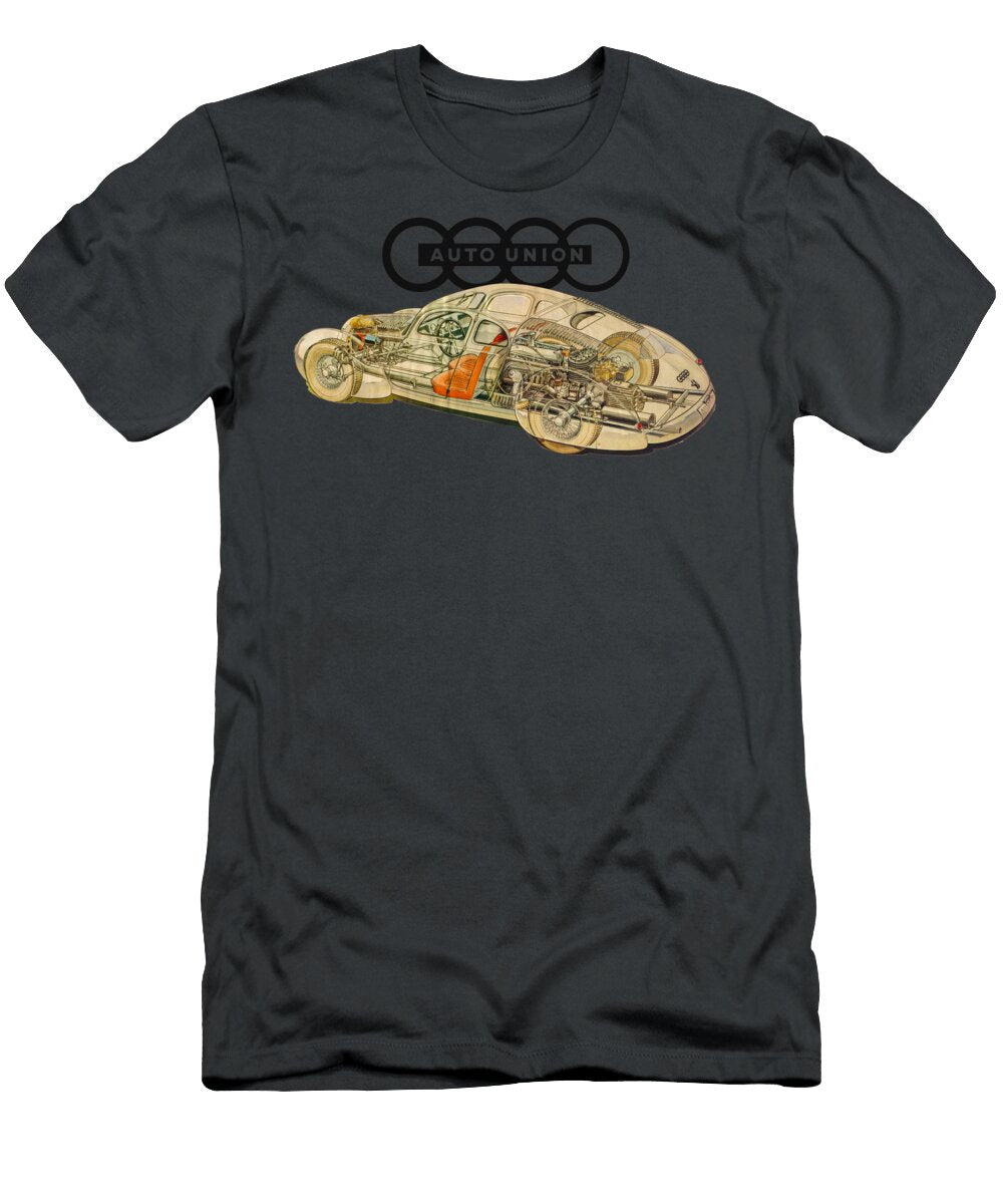 Auto Union P52 Supercar Prototype 44 Liter V16 200hp 1936 Ferdinand Porsche Project Vladyslav Shapovalenko T-Shirt