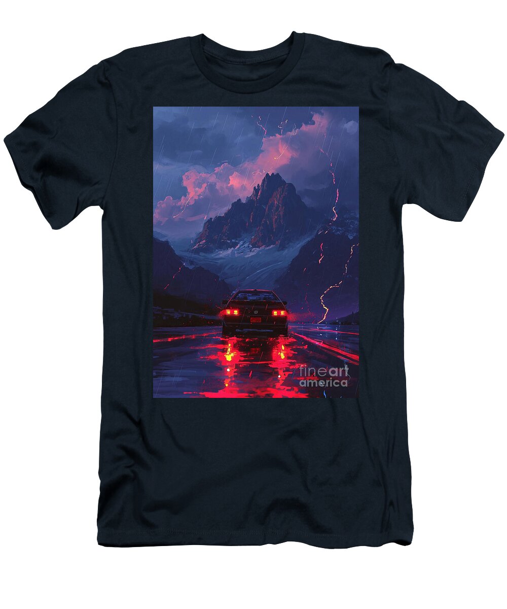 Automotive Honda Civic Hatchback Rain Adventure Clark Leffler T-Shirt