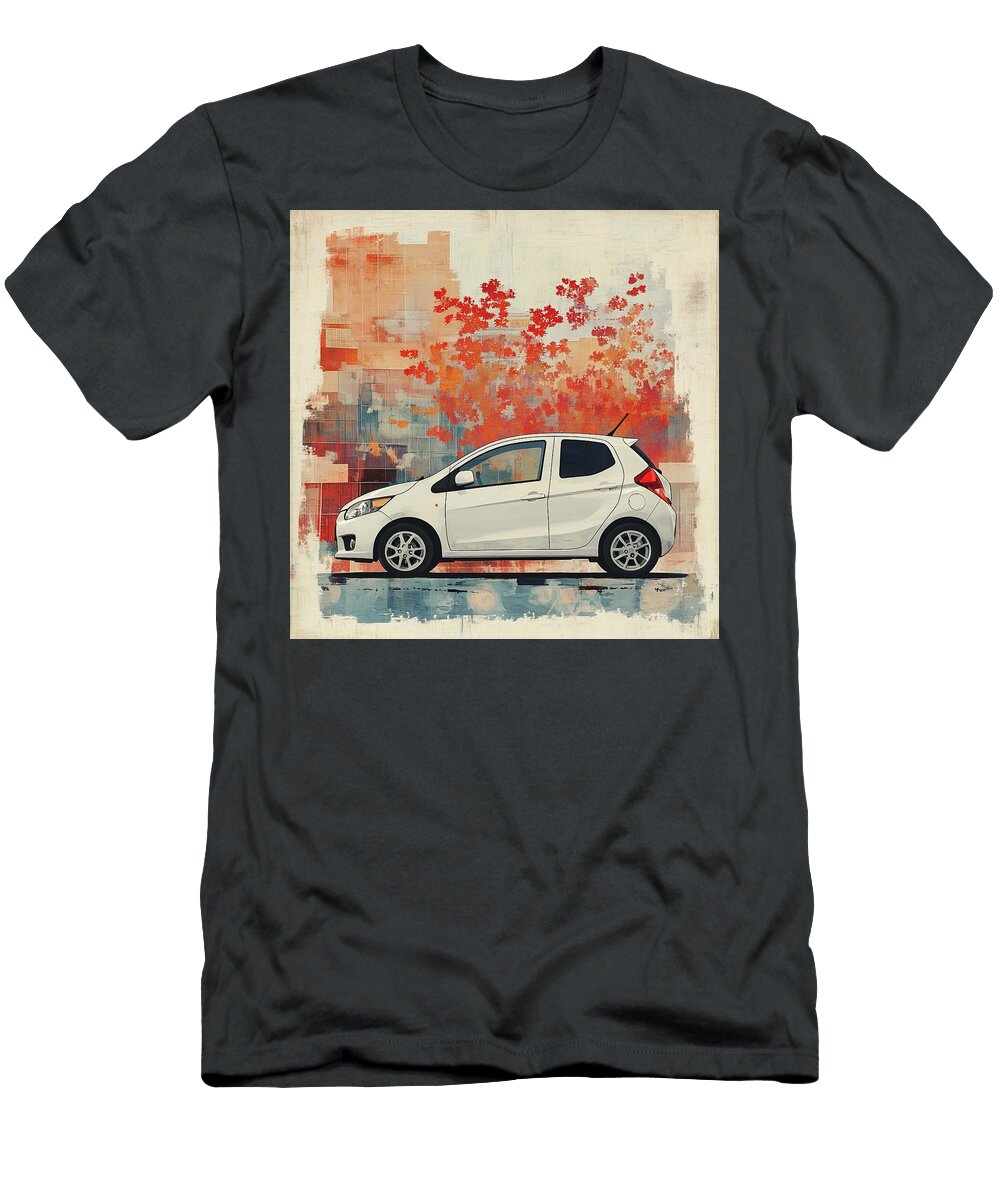 Autumn Leaves Mitsubishi Mirage 2012 Japan Hatchback Jdm Car Urban Art Modern Car Grayson Sheppard T-Shirt