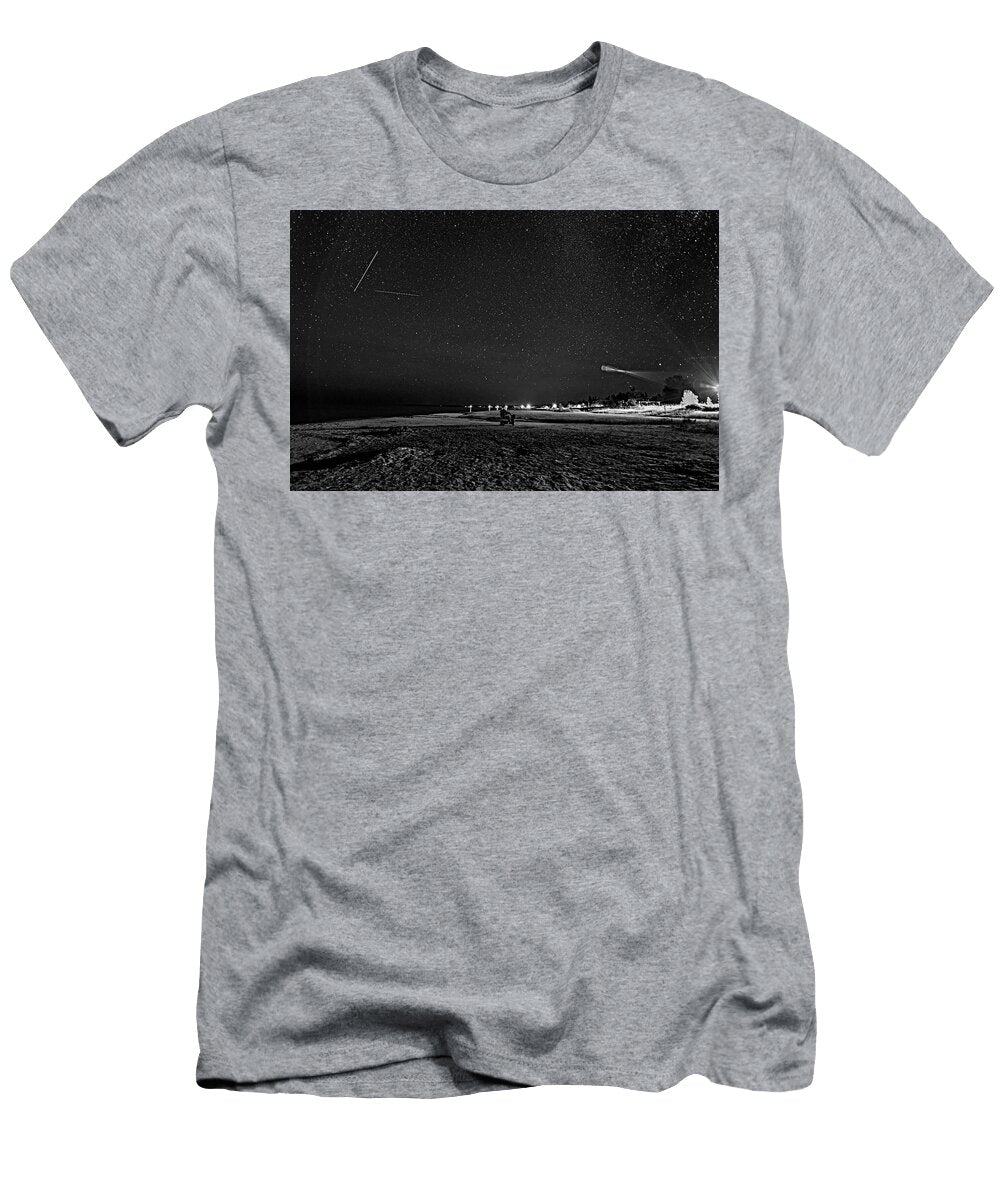 Autumn Night Sauble Beach When Light Gets Playful Bw Steve Harrington T-Shirt