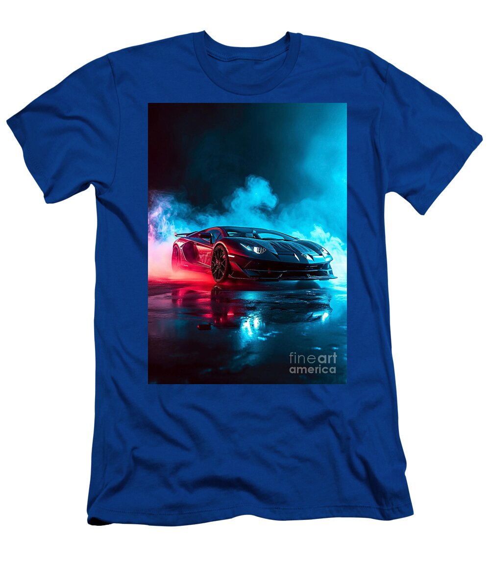 Aventador Svj Roadster Xago Edition Blaze Lamborghini Aventador Svj Roadster Xago Edition in Epic Smoke Trails Clark Leffler T-Shirt