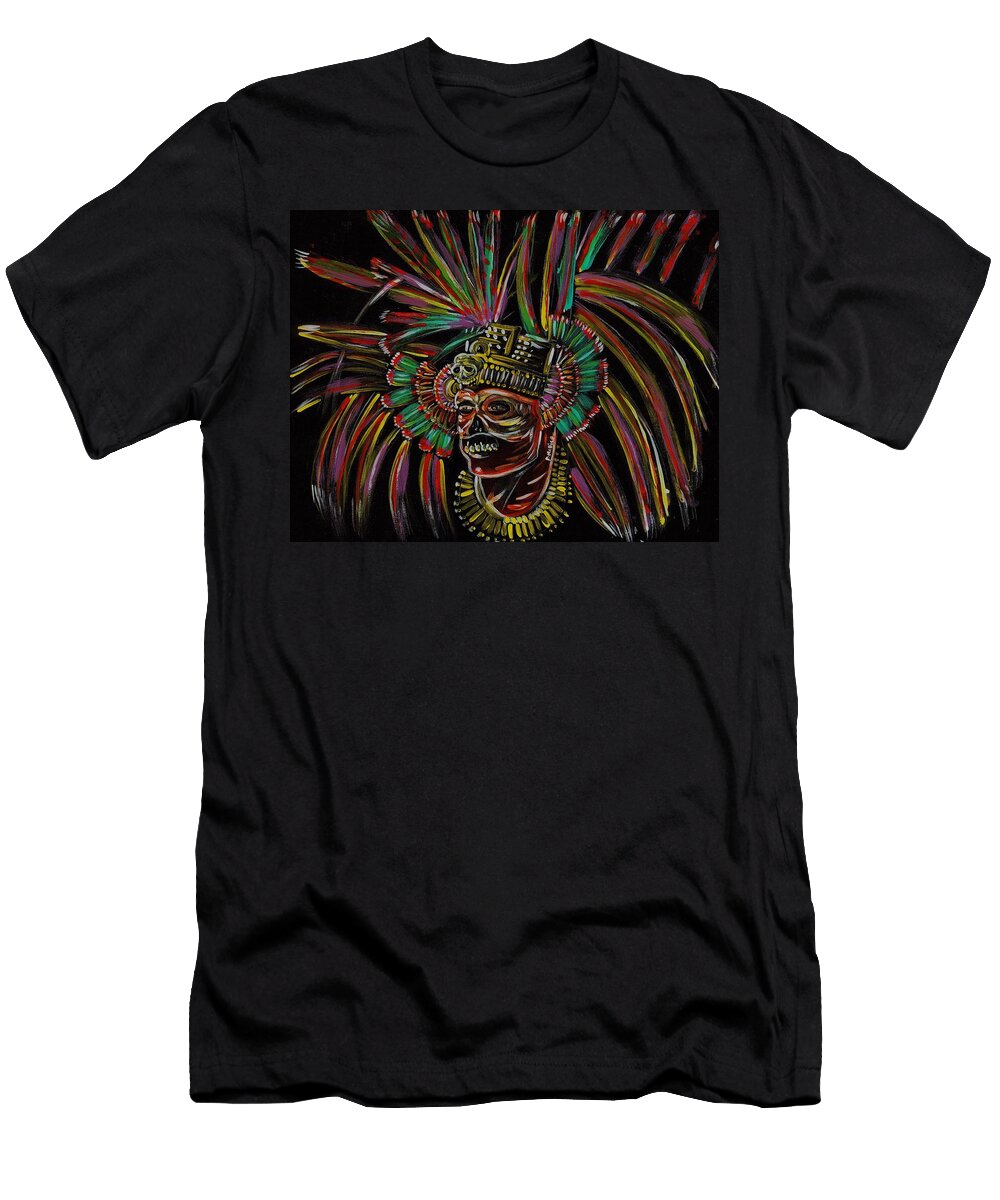 Aztec Skull Warrior Americo Salazar T-Shirt