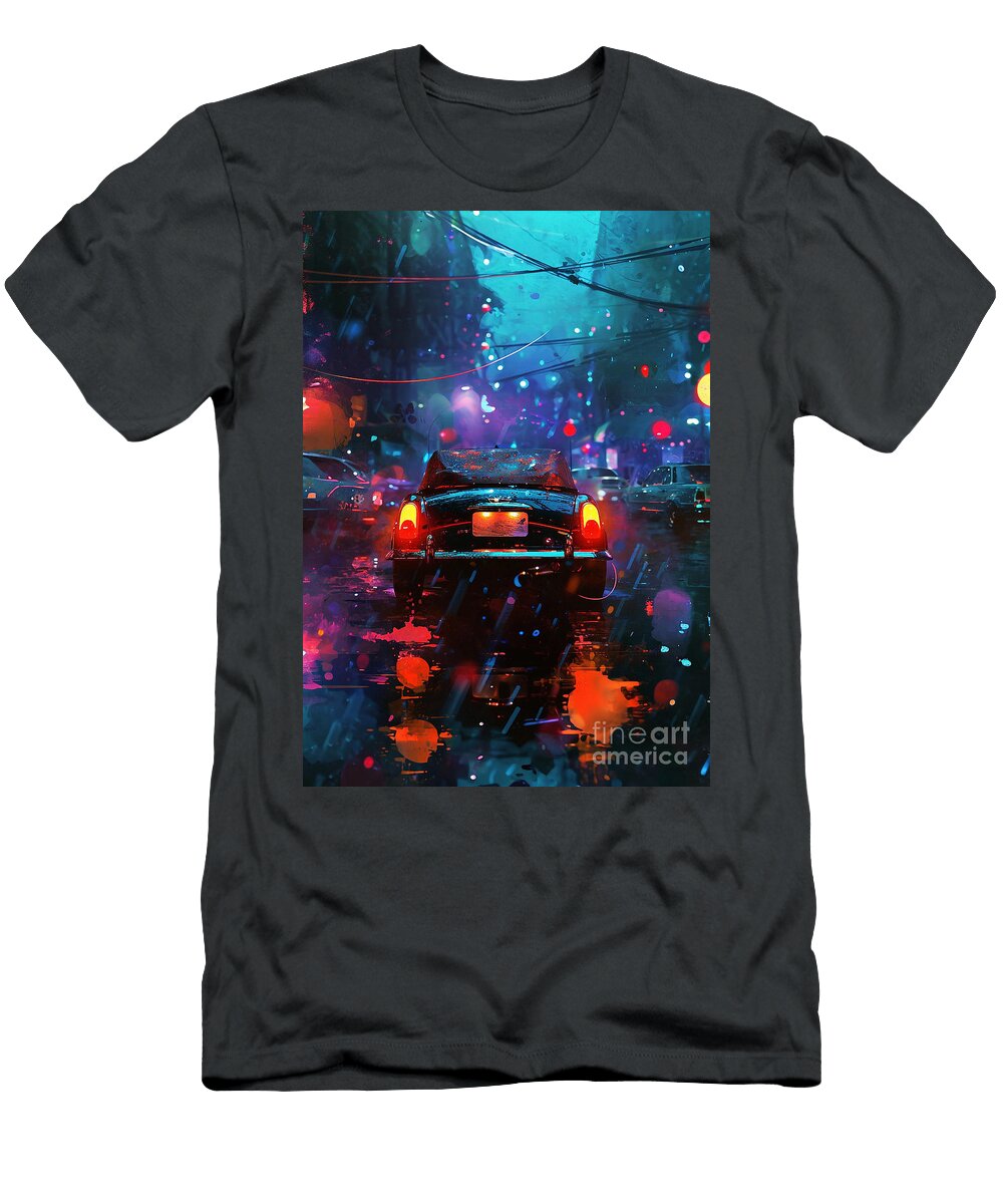 Back View of Mini Cooper Roadster Car Clark Leffler T-Shirt
