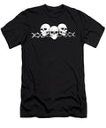 Barbed Wire Skulls with Sleeves Long Sleeve Biker Biker Motorcycle Riley Tracey T-Shirt