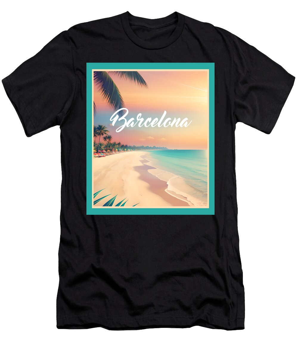 Barcelona Scooter Catalunya Colors Douxie Grimo T-Shirt