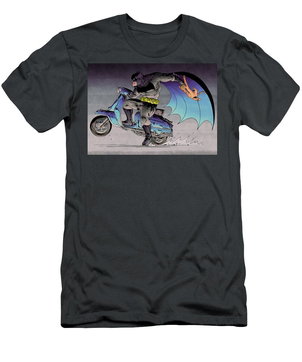 Batman Vespa Catch the Cat Levi H Autrey T-Shirt