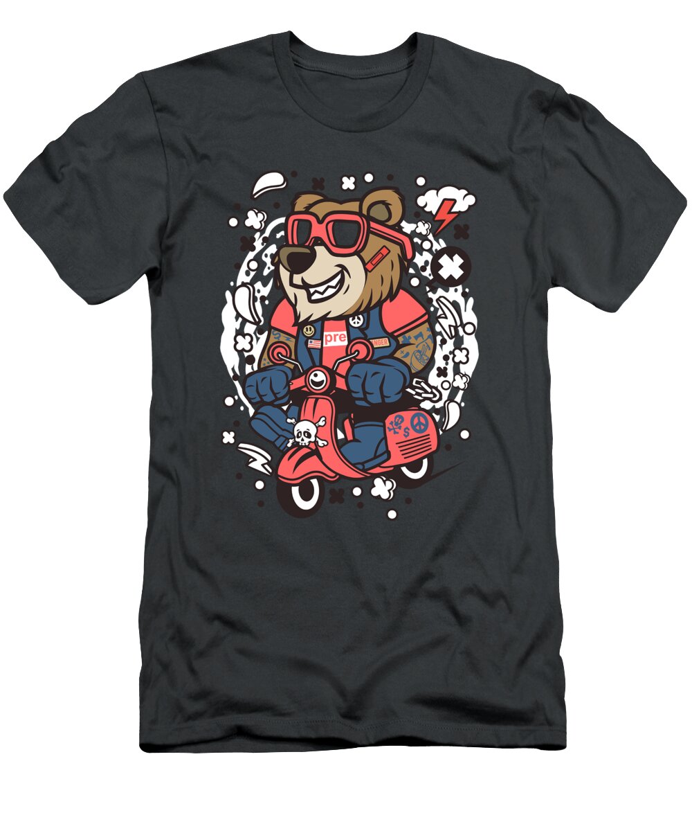 Bear Scooterist the Curve T-Shirt