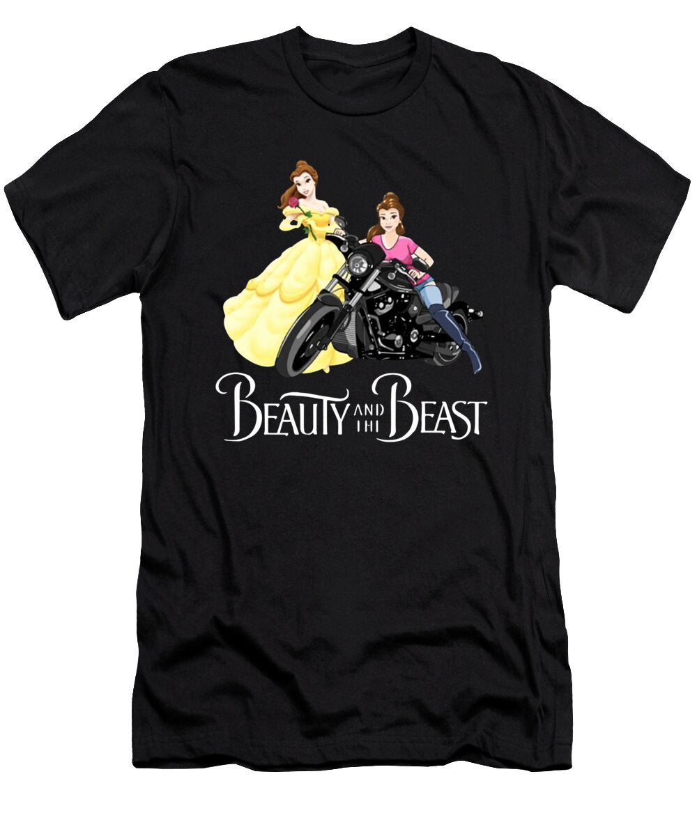 Beauty and the Beast Motorcycle Rory Scammell T-Shirt