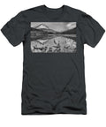 Beauty Creek Stormy Summer Sunrise Black and White Adam Jewell T-Shirt