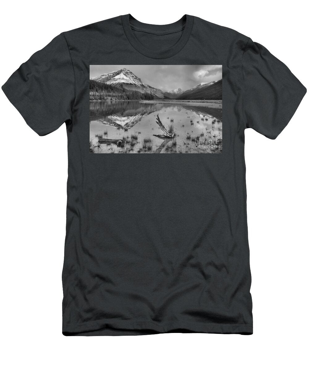 Beauty Creek Stormy Summer Sunrise Black and White Adam Jewell T-Shirt
