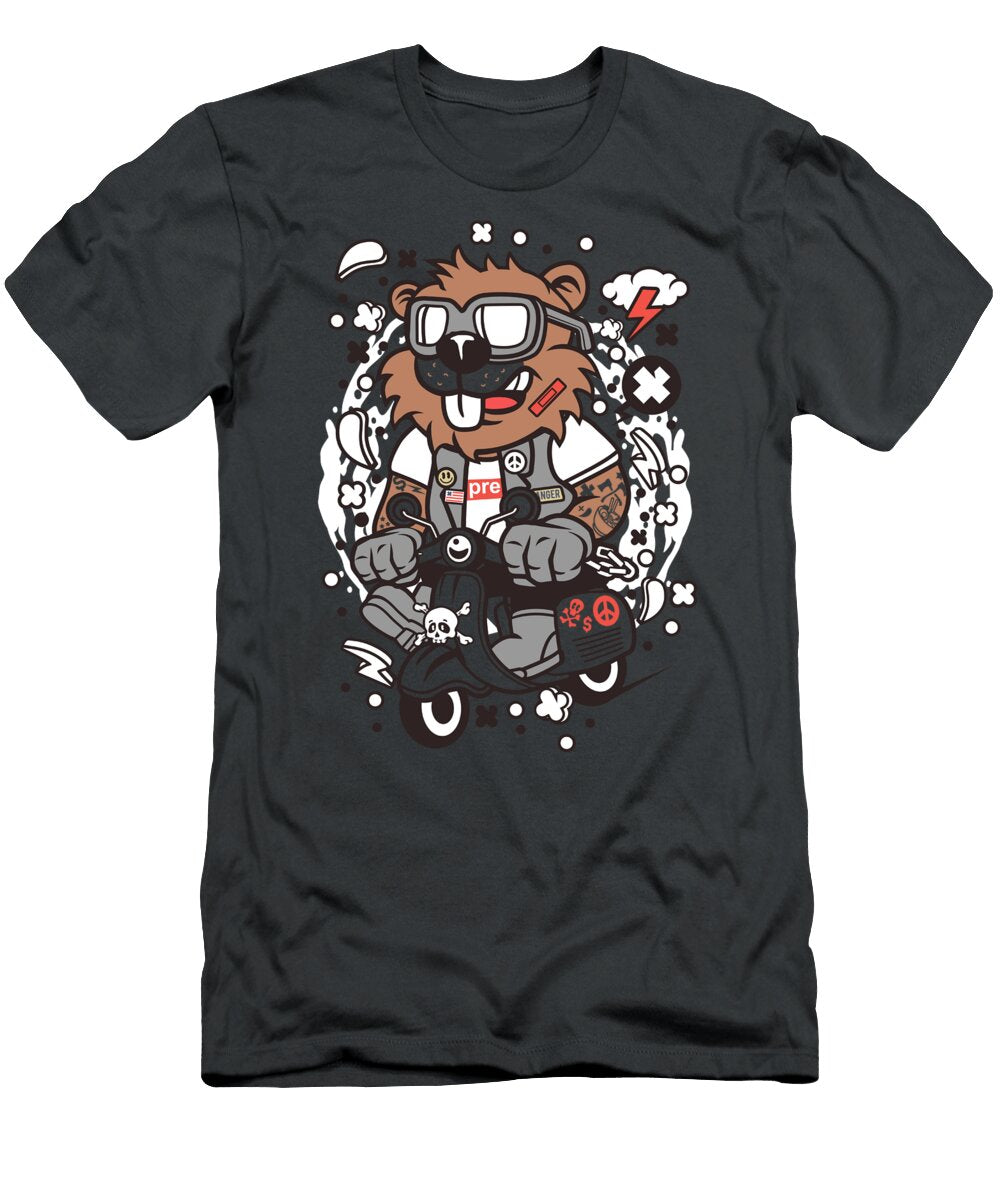 Beaver Scooterist the Curve T-Shirt