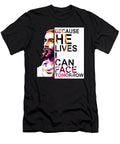 Because He Lives I Can Face Tomorrow Film Famous Dad Motorcycle Rory Scammell T-Shirt