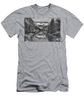 Before the Sun At Lake Louise Black and White Adam Jewell T-Shirt