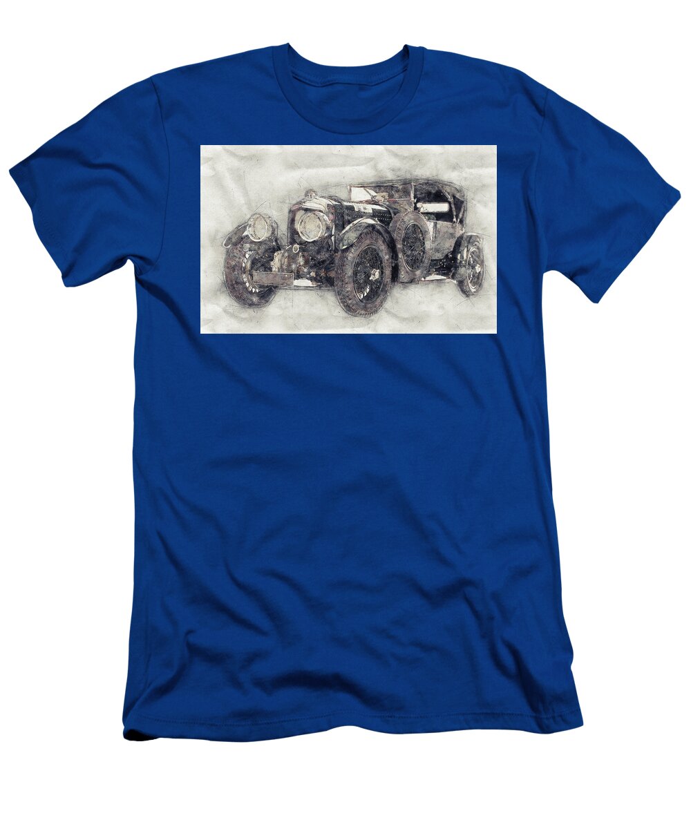 Bentley Blower No1 Sports Car 1 Automotive Art Car Posters Studio Grafiikka T-Shirt