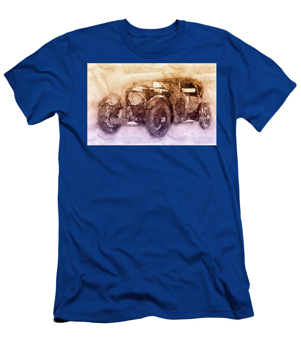 Bentley Blower No1 Sports Car 2 Automotive Art Car Posters Studio Grafiikka T-Shirt