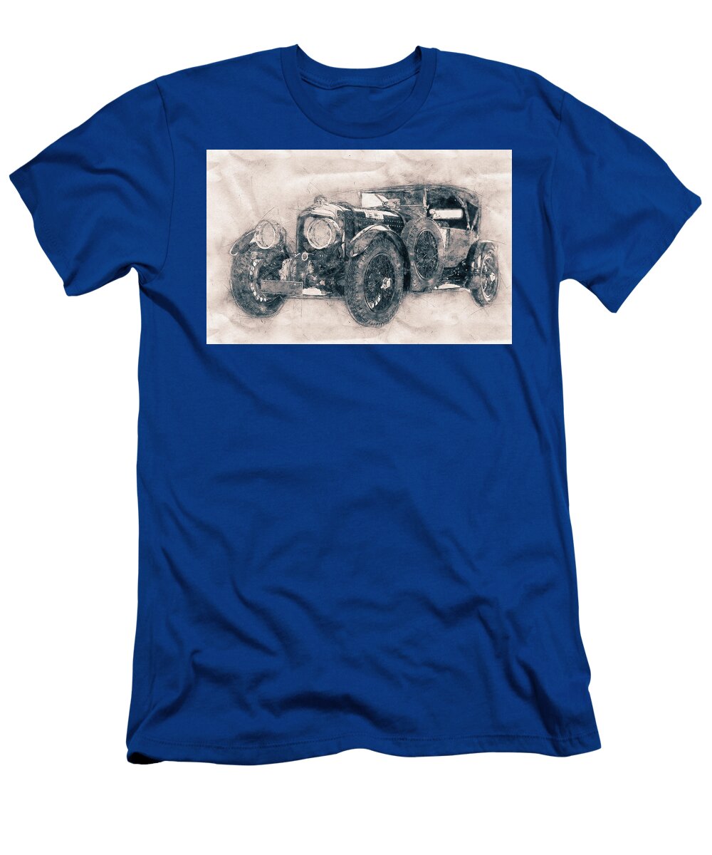 Bentley Blower No1 Sports Car Automotive Art Car Posters Studio Grafiikka T-Shirt