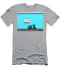 Bermuda Saint George Scooter in Front of Blue Wall Lumiere T-Shirt