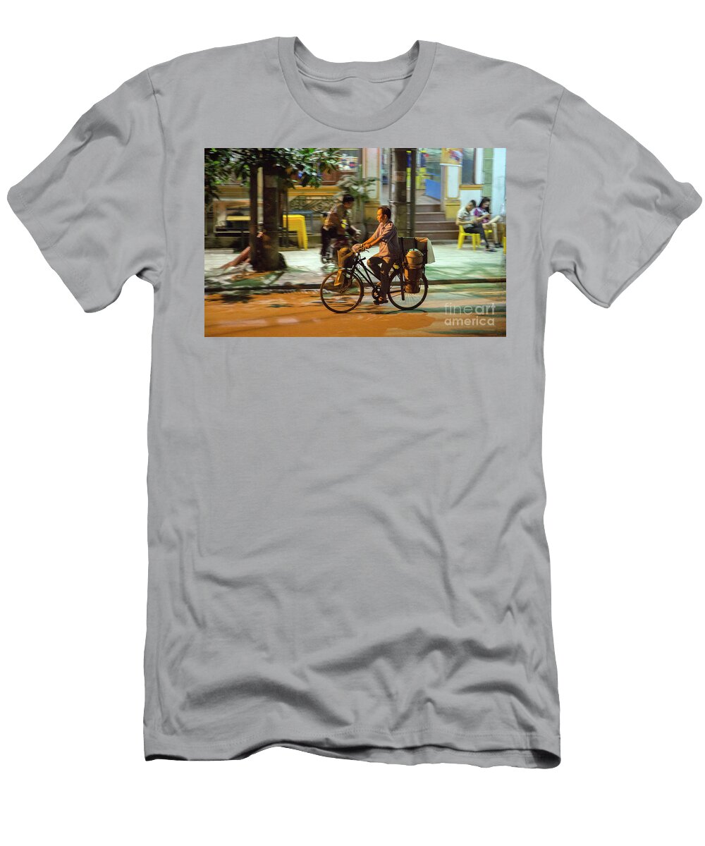 Bicycle Streets Hanoi Color Chuck Kuhn T-Shirt