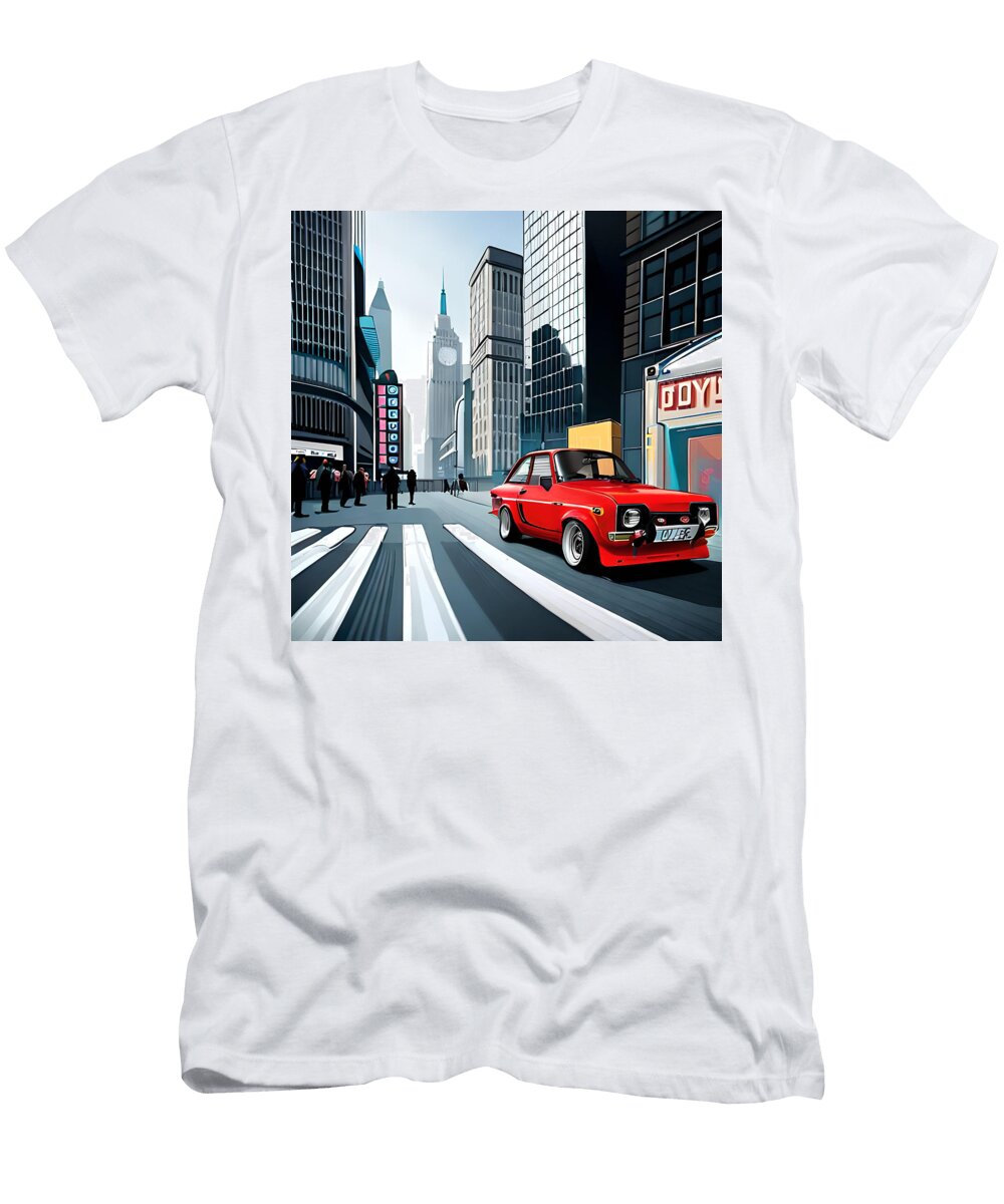 Big Ben with Ford Escort Mk2 Gabriel Cusmir T-Shirt