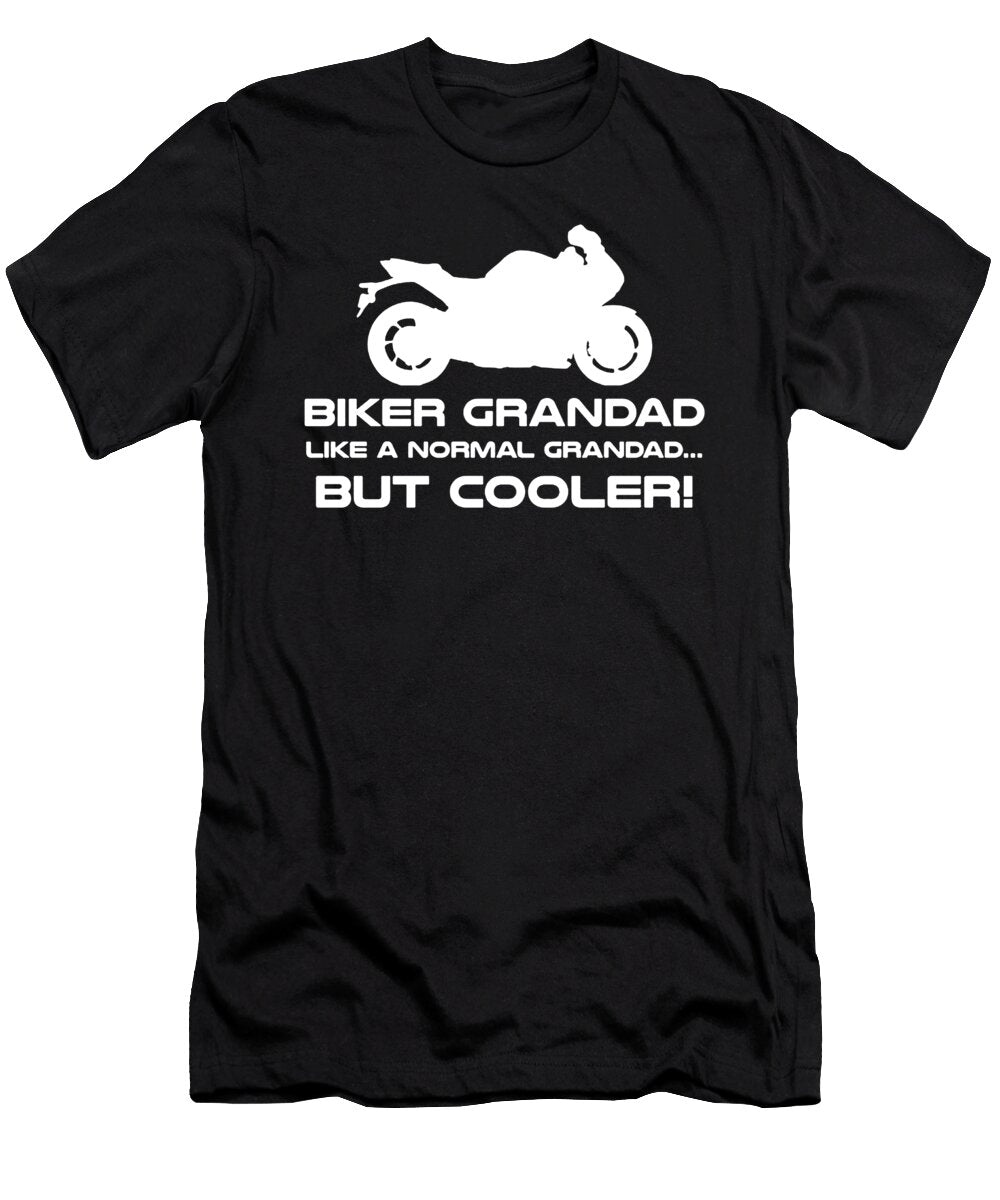 Biker Grandad Gift Funny Present Motorbike Xmas Father Day Funny Dad Biker Motorcycle William Colman T-Shirt