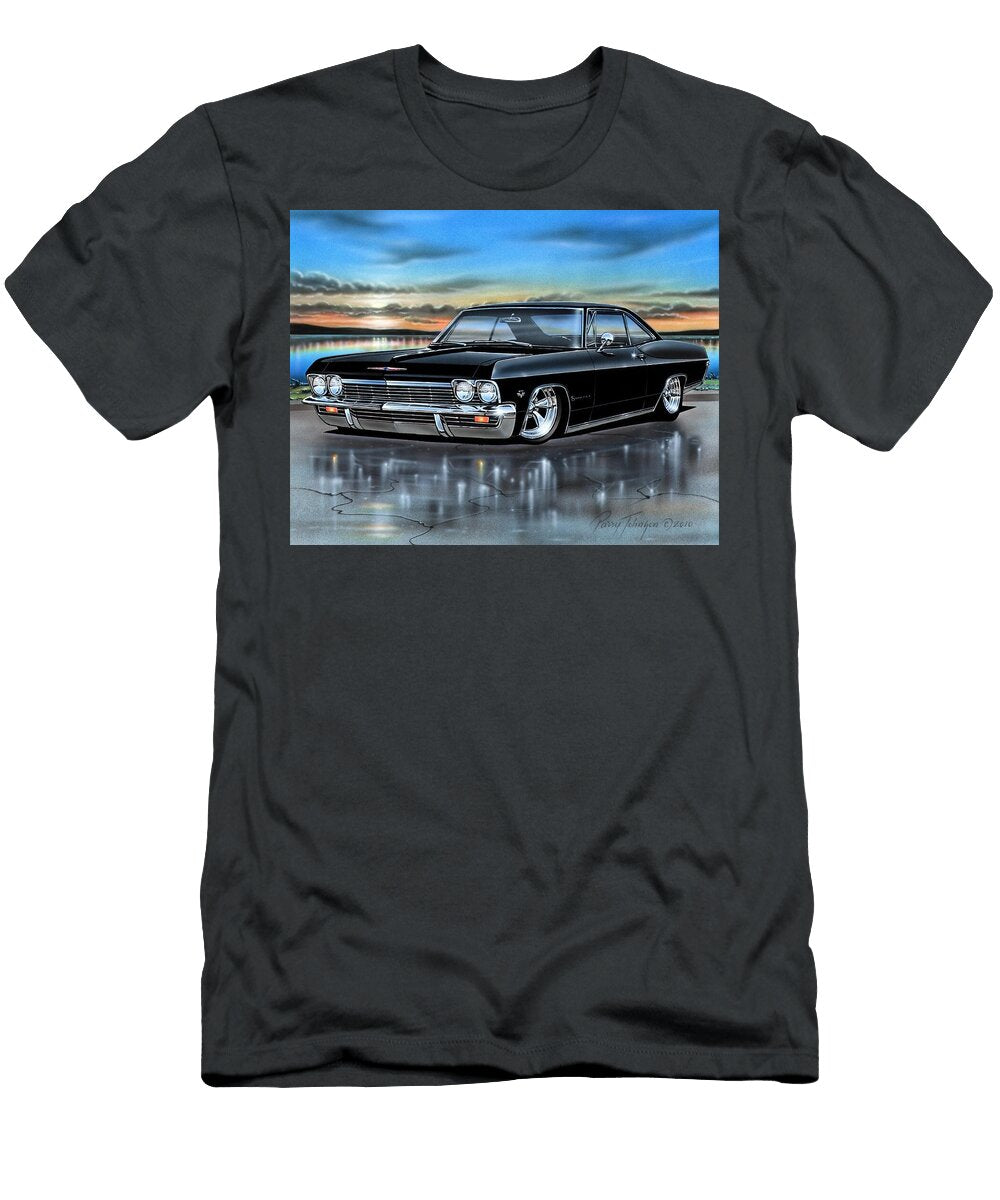 Black 1965 Chevy Impala Hardtop Parry Johnson T-Shirt