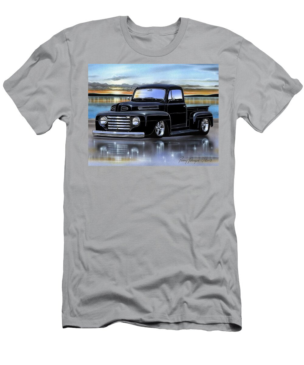 Black 48 Ford F1 Pickup Parry Johnson T-Shirt