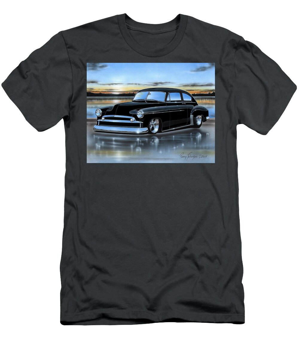 Black 49 Chevy Fleetline Sedan Parry Johnson T-Shirt