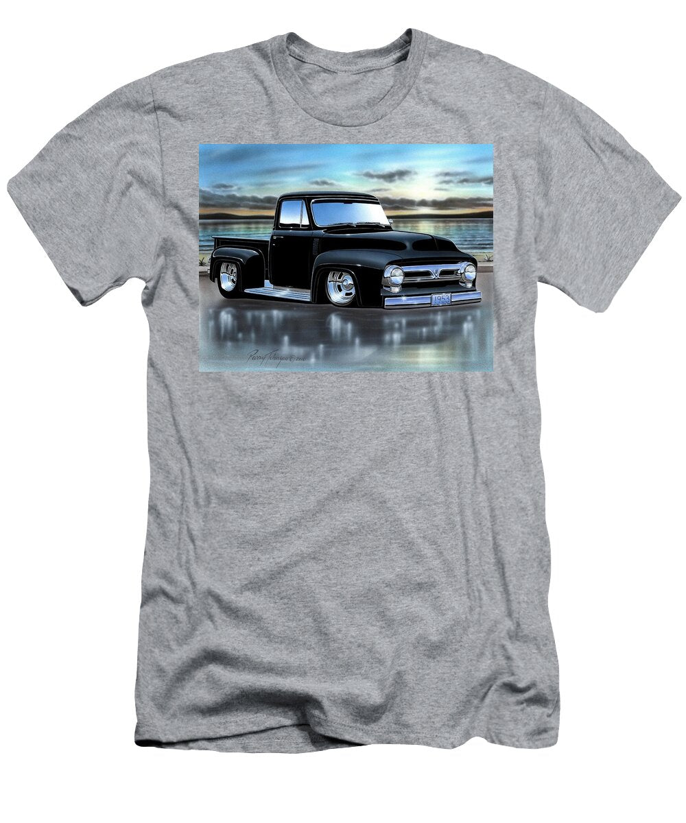 Black 53 Ford F100 Pickup Parry Johnson T-Shirt
