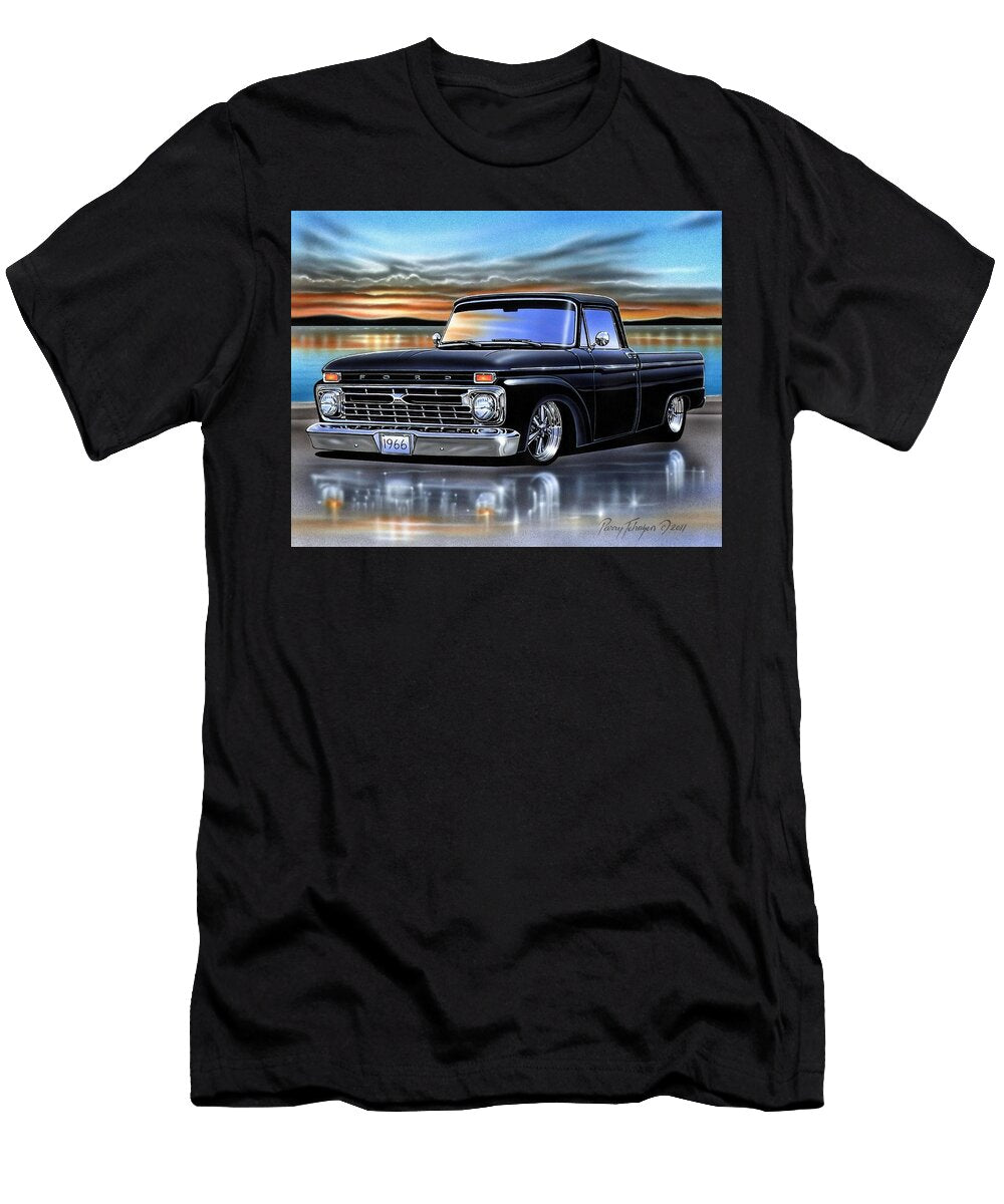 Black 66 Ford F100 Styleside Parry Johnson T-Shirt